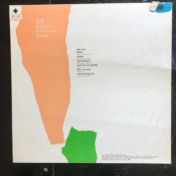 GENESIS Abacab 1981 Vinyl Record LP Atlantic Recording Used Untested - Picture 2 of 8